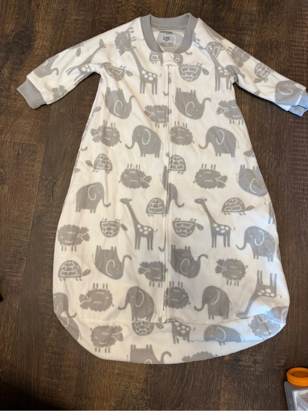Carter's White and Gray Animal Print Sleep Sack